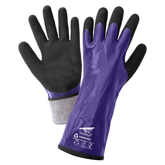 FrogWear&reg; Cut Resistance Premium Supported Double Nitrile Chemical Handling Gloves with Cut, Abrasion, and Puncture Resistance