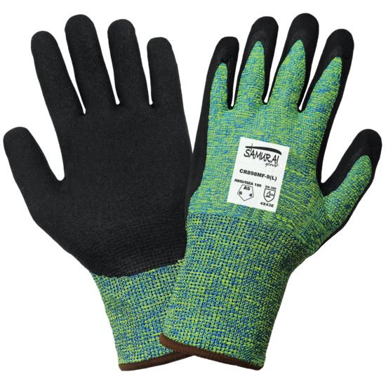 Samurai Glove® Cut, Abrasion, and Puncture Resistant Anti-Static/Electrostatic Compliant Gloves with a Double-Dipped Nitrile Coating