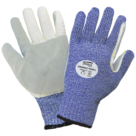 Samurai Glove® Cut, Abrasion, and Puncture Resistant Tuffalene® Gloves with Reinforced Premium Cowhide Leather Palm