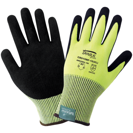 Samurai Glove® High-Visibility Cut, Abrasion, and Puncture Resistant Gloves Made with Tuffalene® Platinum - LIMITED STOCK