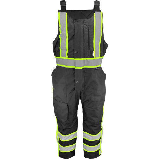 FrogWear&reg; HV Enhanced-Visibility Insulated Winter Bibs with Polyurethane Coated Oxford Polyester