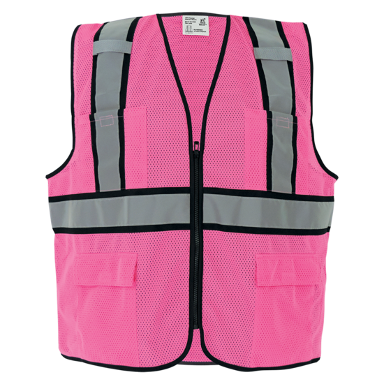 FrogWear® HV Enhanced Visibility Pink Surveyors Safety Vest