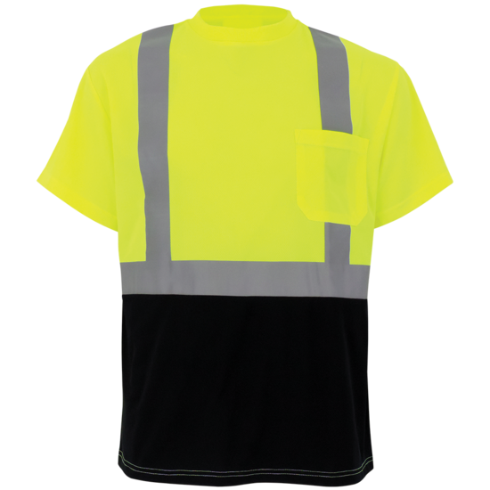 FrogWear® HV Self-Wicking Polyester Short-Sleeved High-Visibility Yellow/Green Shirt