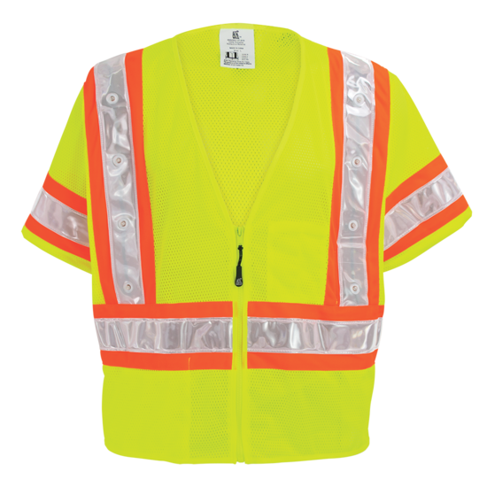 FrogWear® HV High-Visibility Lightweight LED Mesh Safety Vest with Short Sleeves