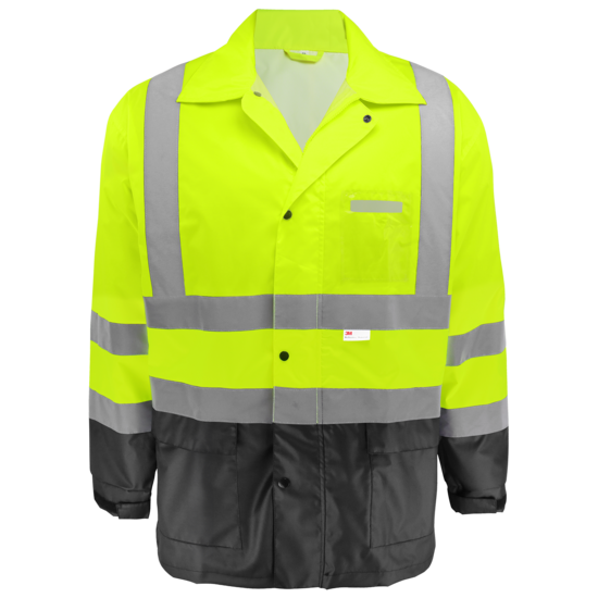 FrogWear&reg; HV High-Visibility Yellow/Green Polyurethane Coated 150D Oxford Polyester Rain Jacket
