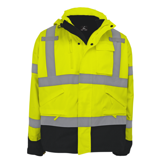 FrogWear® HV High-Visibility Yellow/Green Three-in-One Winter Parka Jacket