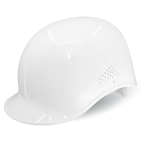 Bullhead Safety™ Head Protection White Vented Bump Cap With Four-Point Slide Lock Suspension