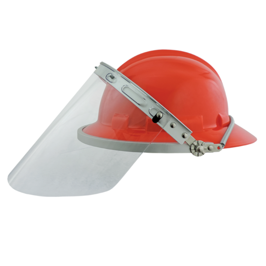 Bullhead Safety&trade; Head Protection Clear Cylinder Polycarbonate Face Shield