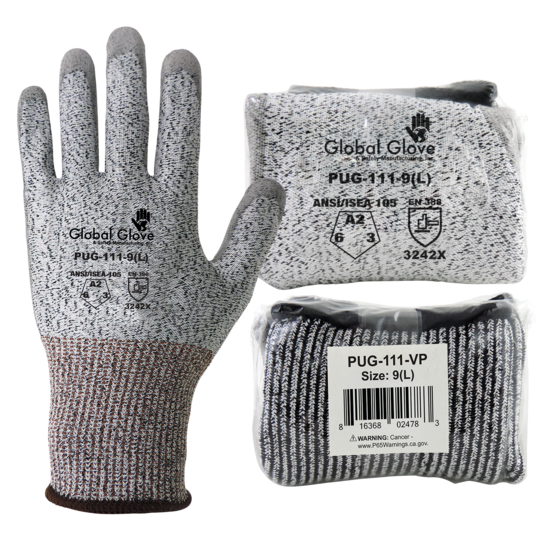 PUG™ Polyurethane Coated Vend-Packed Gloves with Cut, Abrasion, and Puncture Resistance