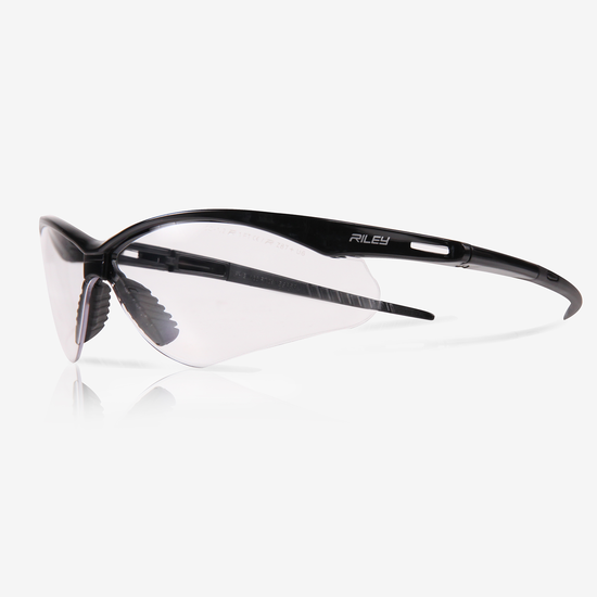 Vesper&trade; Clear Anti-Fog Lens, Shiny Black Frame Safety Glasses