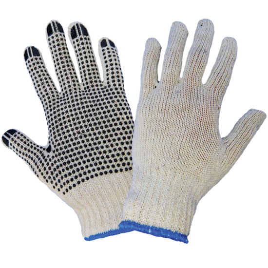 Standard Cotton/Polyester PVC Dotted Gloves