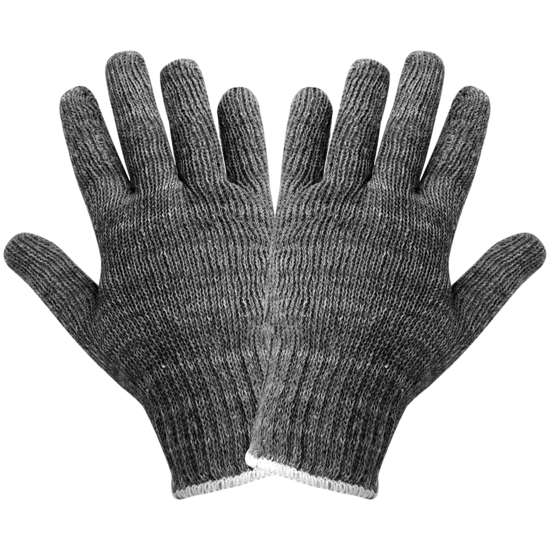 Gray String Knit Gloves