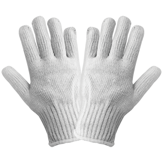 Bleached White String Knit Gloves