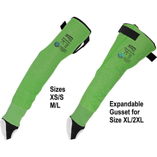 Samurai Glove&reg; Lightweight 18-Gauge Seamless Tuffalene&reg; UHMWPE/rPET Fiber Sleeves with 18-Inches of Cut Resistance