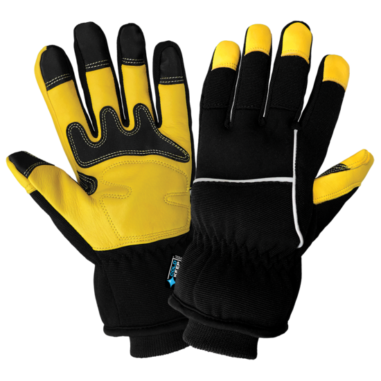 Premium-Grade Grain Deerskin Leather Palm, Low Temperature, Waterproof, Insulated Gloves