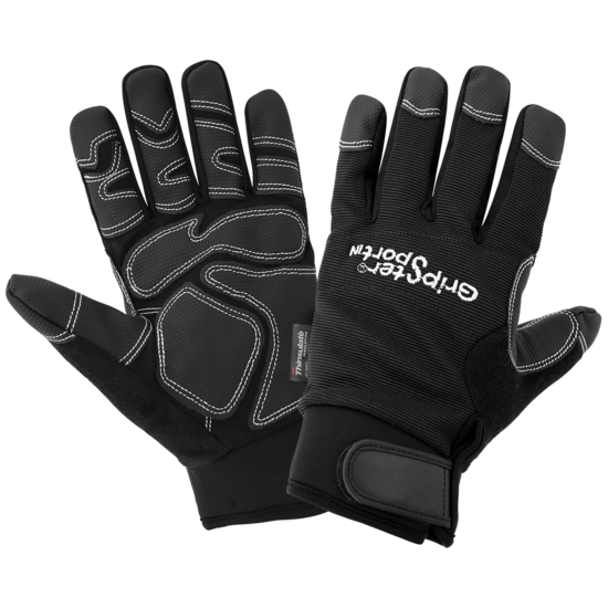 Gripster® Sport Low Temperature, Insulated, Waterproof, Synthetic Leather Palm Performance Gloves with a Spandex Back