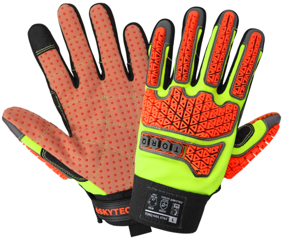Torq Hail Xtra&trade; High-Visibility Multi-Hazard Gloves with a Tuffalene&reg; Lined Synthetic Leather Palm