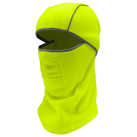 Bullhead Safety™ Winter Liners High-Visibility Yellow/Green, Shoulder-Length, Multifunctional, Hinged Thermal Balaclava